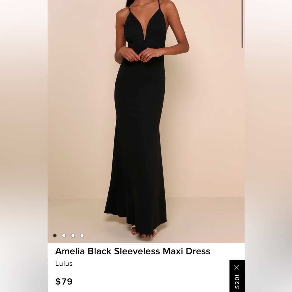 Amelia Black Sleeveless Maxi Dress from Lulus